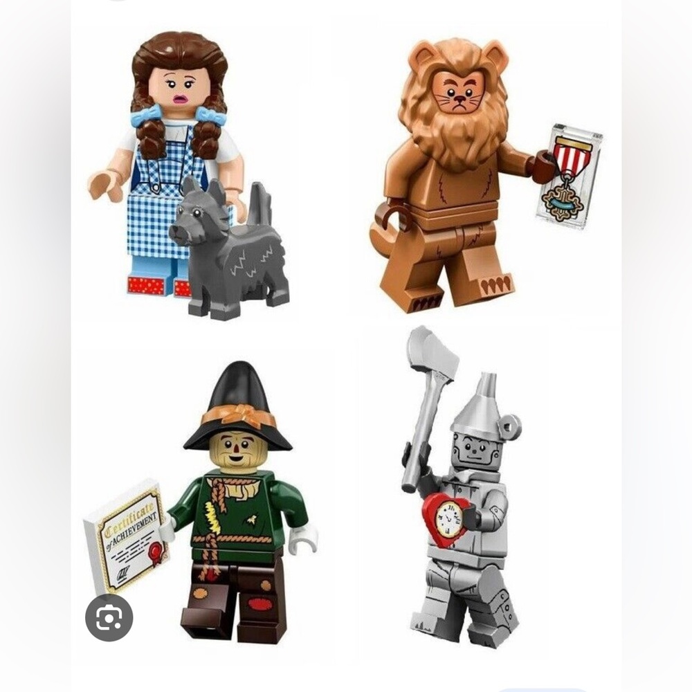 LEGO WIZARD OF OZ Minifigures | Dorothy, Scarecrow, Tin man, & Lion
